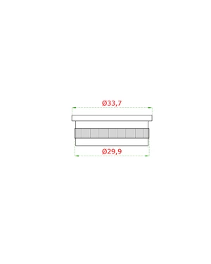 ukončenie - zátka na trubku ø 33.7mm, leštená nerez /AISI304 - slide 1