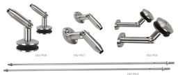 Set na skleněný přístřešek pro sklo 8-12.76mm, brus AISI316