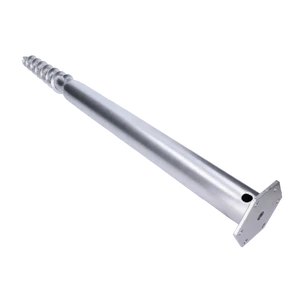 Zemná skrutka / zemný vrut - pätka s prírubou, 120x1000mm, zinkový náter - slide 0