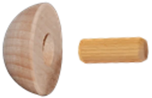Dřevěné ukončení madla (ø 42 mm), dřevo: buk bez povrchového nátěru - slide 0