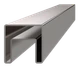 Madlo čtvercové 40x40x1.5mm, 1m, sklo 8-17.5mm, brus AISI304