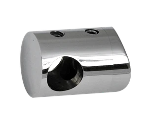 Držák tyče ø12mm na trubku ø42.4mm, leštěná AISI304 - slide 0