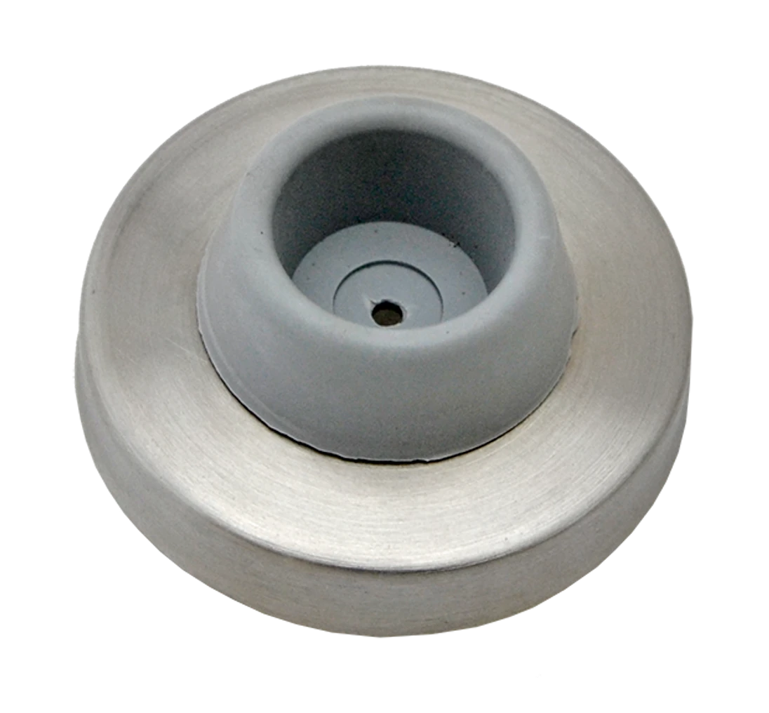 Nerezový doraz dverí s gumou ø57mm, brúsená nerez AISI304