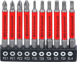 10 dielna sada bitov, magnetické, proti šmykové, PZ, T, SL