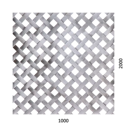 Dierovaný plech - tkanina Zn, diera: 10x10mm, rozteč: 18mm,  (1000x2000x1.0mm)