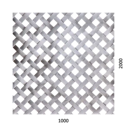 Dierovaný plech - tkanina Zn, diera: 10x10mm, rozteč: 18mm,  (1000x2000x1.0mm)