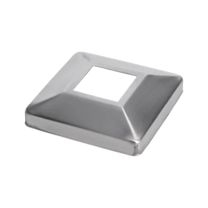 Kryt příruby (95x95 mm), otvor:40,5x40,5 mm, broušená nerez K320 / AISI304 - slide 0
