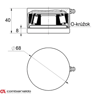 ložiskový záves ø 68mm - slide 1