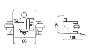 Dojezdová kapsa pro samonosnou bránu s C profilem 80x80x5 mm - slide 1