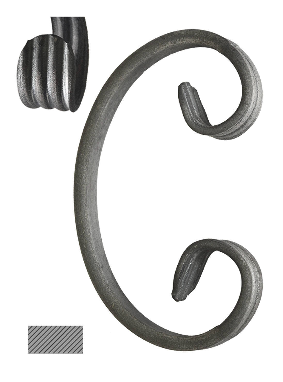 Céčko 12 x 6, 120 x 70 mm, široké rozkování, hladké