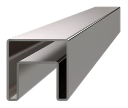 Madla čtvercová 40×40×1.5mm, sklo 8–17.5mm, broušená AISI304