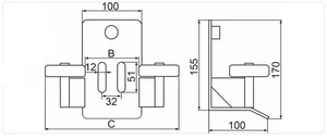 Dojezdová kapsa pro samonosnou bránu s C profilem 70x70x4 mm / 80x80x5 mm - slide 1