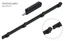 Hřeben nylon-kov L-1000 mm, 26x 19mm, 400 kg 4x úchyt se šroubky, Fe jádro 6x10mm