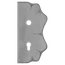 Štít 250x125x3mm s otvormi, otvor pre kľučku ø 19,5mm, zdobený, pravý, pre zámok ZM90/80