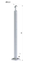 Nerezový sloup, vrchní kotvení, 6řadový M6