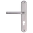 štítová kľučka (pár) na oválnych štítoch, balenie: 2ks štítová kľučka, brúsená nerez K320 / AISI304
