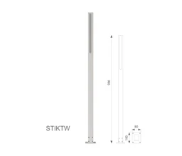 Venkovní LED osvětlení TOWER, barva RAL9010, H-986mm