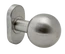 Koule ke kličce s oválnou rozetou, otočná, pravá, bal.: 1 ks, broušená nerez K320 /AISI304
