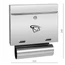 Schránka poštová (340x310x60mm),vhod (20x305mm) max. formát listu: A4, leštená nerez /AISI304