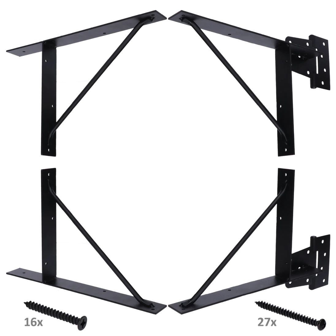 Kování rámové, kompletní set, RAL9005 matný