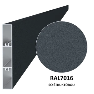 Poškodený profil 100x16mm, L-6000mm, práškový lak, štruktúra RAL7016 - slide 0