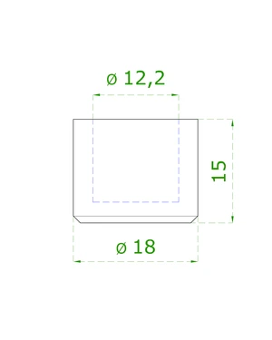 Ukončenie na trubku ø 12mm, brúsená nerez K320 /AISI316 - slide 1