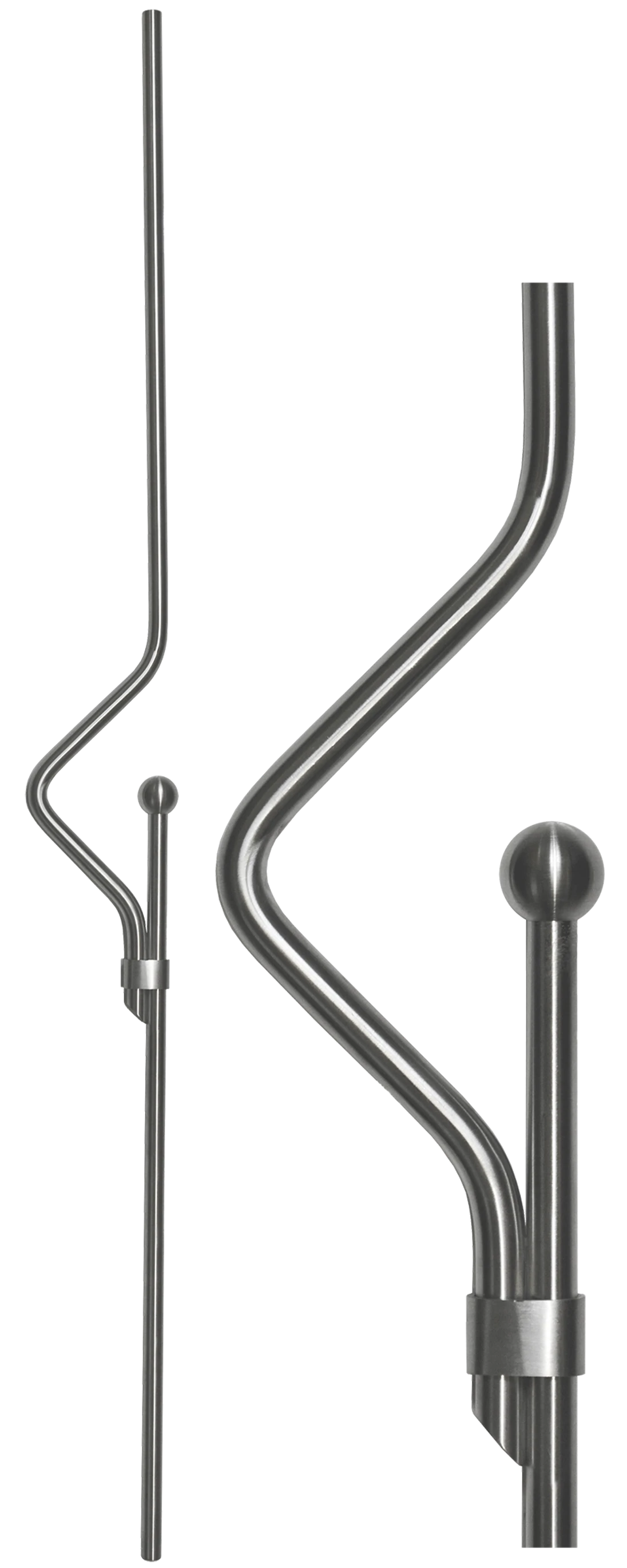 DOPRODEJ! Nerezová tyč (svislá výplň zábradlí) (ø 12 mm / L: 920 mm), broušená nerez K320 / AISI304
