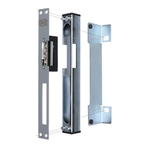 Set - dorazová kazeta pravá/levá EZK310 (260x30x30 mm) + elektrický zámek EZ332 s lištou - slide 0