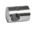 držiak tyče ø 14mm spojovací, prechodný, plochý (30x22mm), brúsená nerez K320 /AISI304 - slide 0