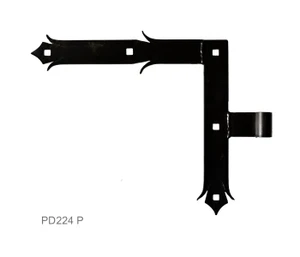 Kování ozdobné, 250x290mm, 35x4mm, ø 14mm pravé, černé - slide 0
