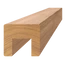 dřevěný profil (45x40mm/L:3000mm) s drážkou 24x22mm, materiál: dub, broušený povrch bez nátěru, balení: PVC fólie, necinkovaný materiál