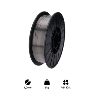 zvárací drôt /AISI 308L (1.0 mm) 5kg, MIG-MAG nerez - slide 0