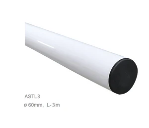 rameno hliníkové biele L-3m, ø60mm pre závoru ALT324KF , bez drážky pre výstražné svetlá - slide 0