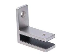 Úchyt skla na stenu, sklo 12mm, brúsená nerez AISI304 - slide 0