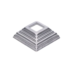 Krytka plechová 80 x 80 x 29 mm, otvor 27 x 27 mm