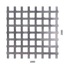 dierovaný plech štvorcový radový Fe, otvor: 10x10mm, rozteč: 14mm, (1000x2000x1.0mm)