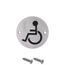 nerezový piktogram `Invalid`, kulatý, rozměry: ø75x1.2mm, broušená nerez K320 / AISI304