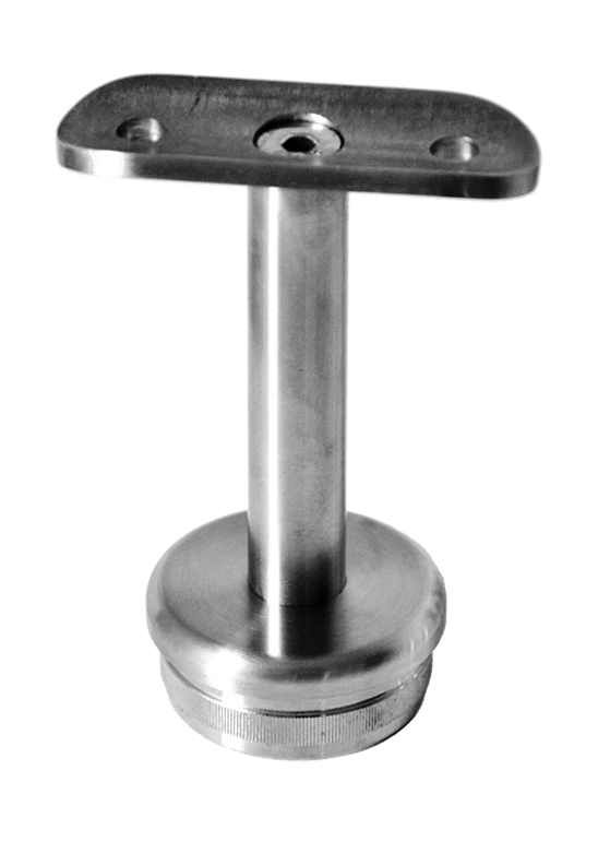 držiak madla pevný na trubku ø 42.4mm (77x64mm), brúsená nerez K320 /AISI304, narážací