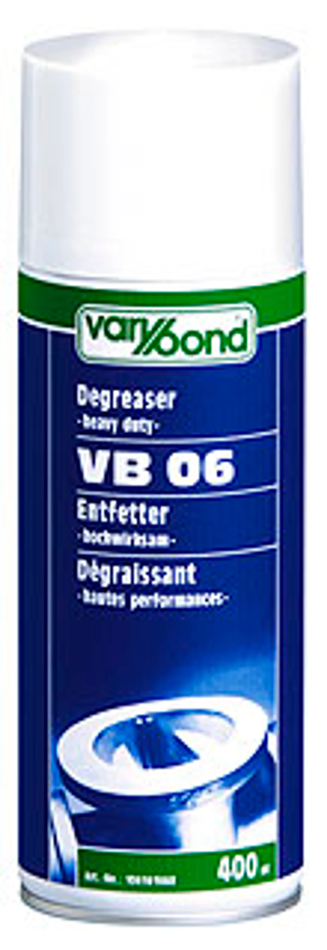 VARYBOND VB06 univerzálny odmasťovač (400ml). Pre odstránenie silných usadenín všetkých typov.