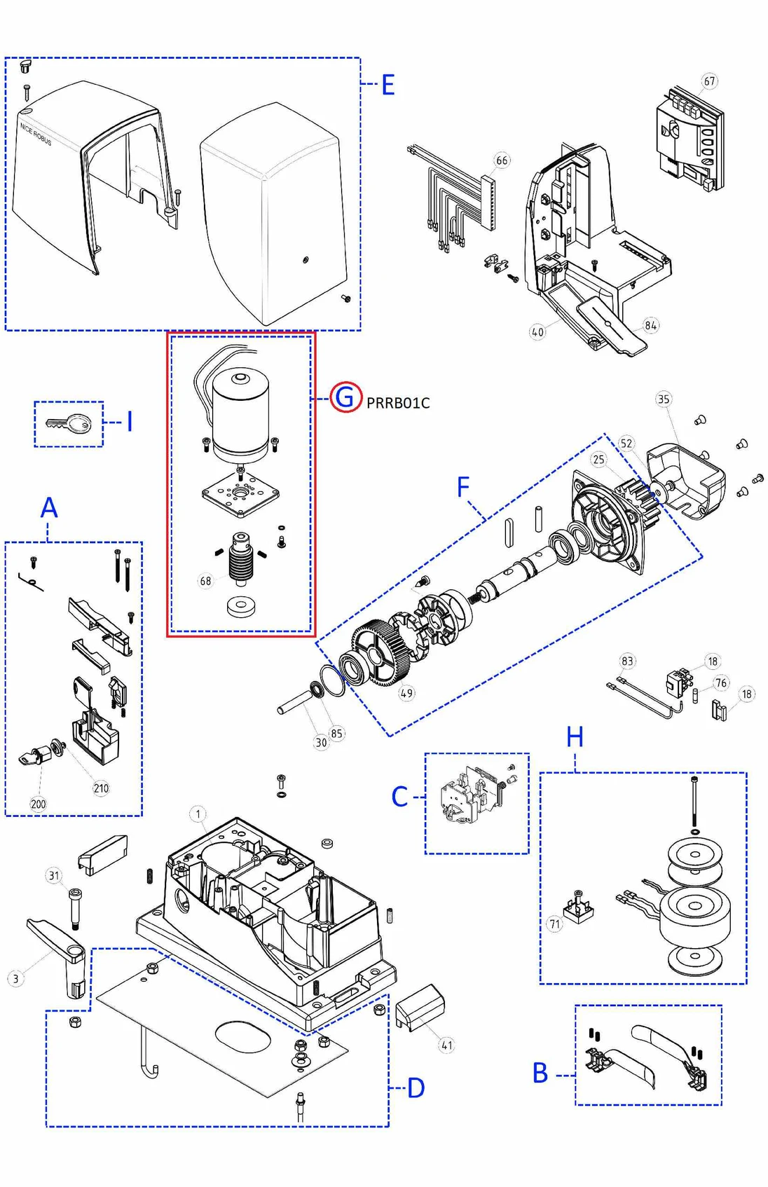 PRRB01C kit motora pre RB1000