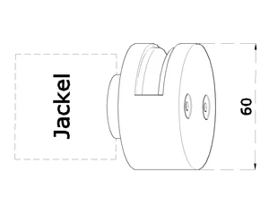 Svorka skla koncová plochá (60x28mm) pre sklo 8-12mm, brúsená nerez K320 /AISI304, balenie neobsahuje gumičky na sklo - slide 1