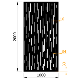 Plech, vzor 8312, 1000x2000x2,0mm, bez povrchové úpravy