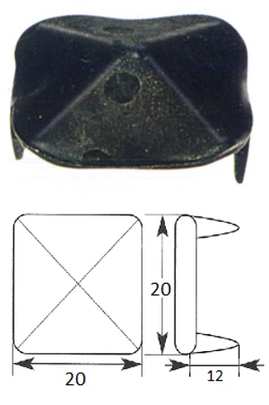 Ozdobný hřebík 20 x 20 mm se dvěma hroty - slide 2