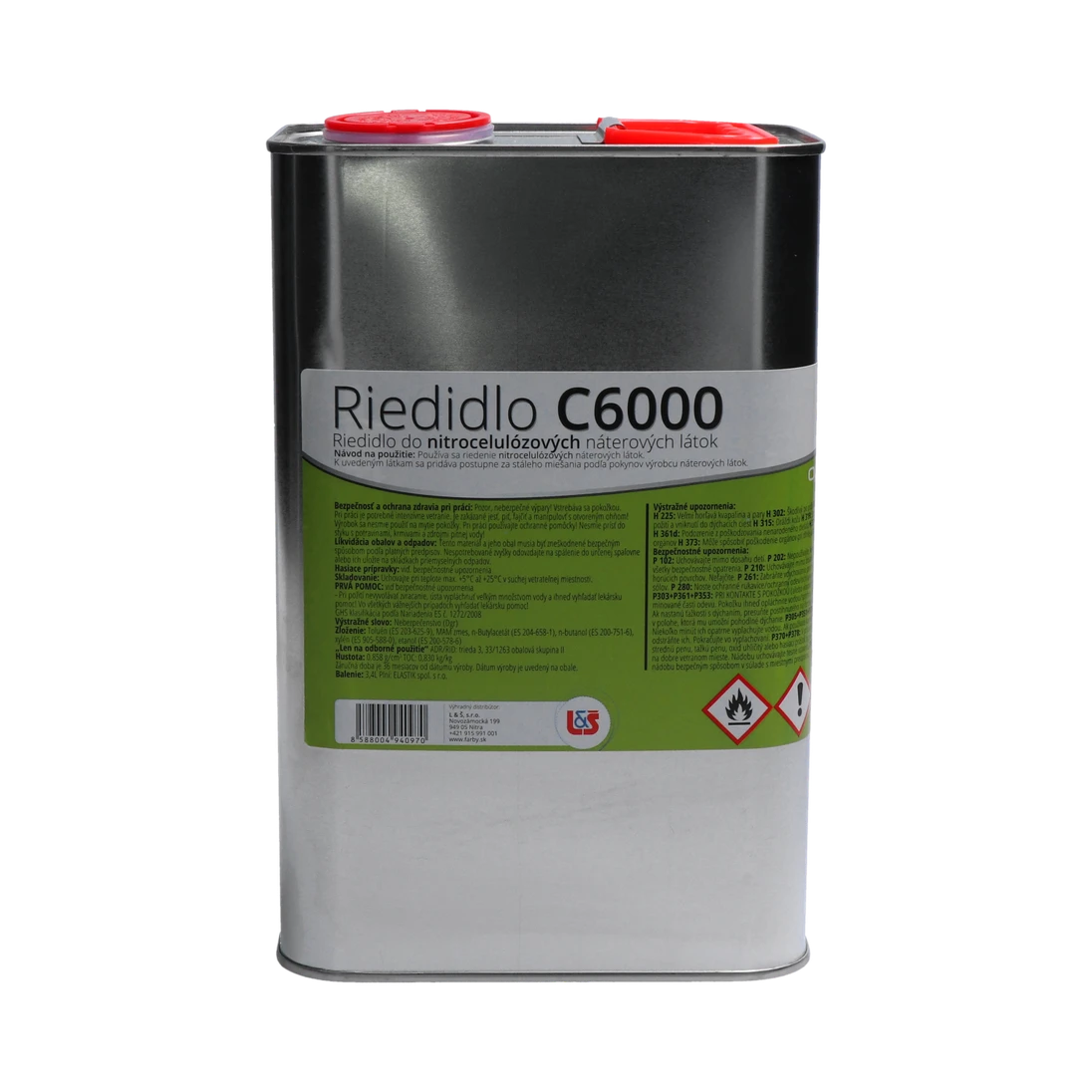 Riedidlo, C6000 - objem 3.4L, riedidlo do náterových látok