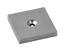Podložka štvorcová spodná (40x40x6mm /diera ø 10 /5mm), brúsená nerez K320 /AISI304
