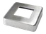 Kryt příruby 96x96mm, broušená nerez AISI304