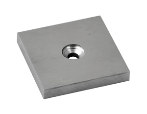 Podložka čtvercová spodní (40x40x6 mm / díra ø 10 / 5 mm), broušená nerez K320 / AISI304 - slide 0