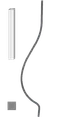 Kovaná výplň zábradlí H 900 x L 170 mm,12 x 12 mm,hladká ocel