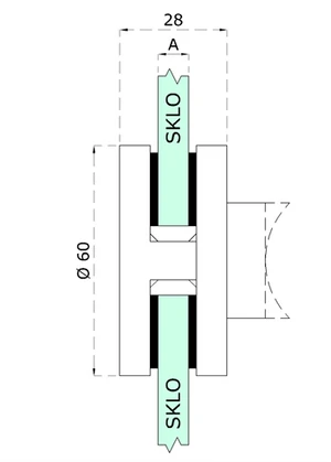 gumička na sklo 12mm, balení: 4 ks / k držáku EB1-0110, EB1-4110 - slide 1