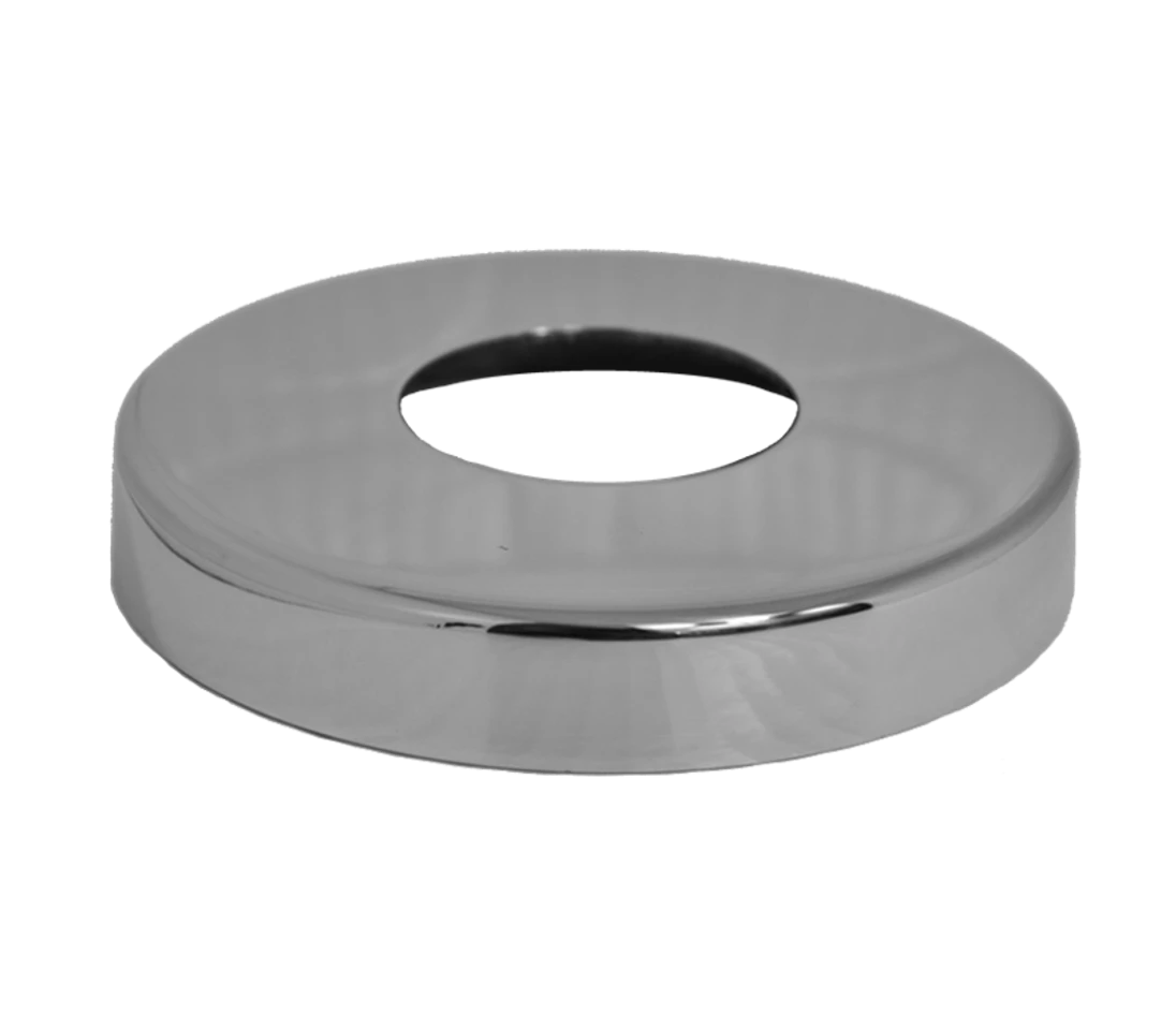 Kryt příruby (ø 105 / 18mm), otvor ø 43mm, leštěná nerez / AISI304